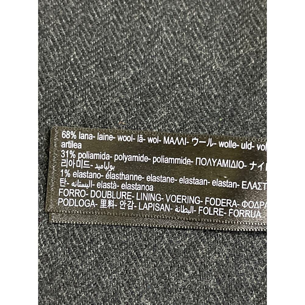 Massimo Dutti Gray Wool Blend Blazer Italian Fabric 2 Button Tailored Size 4 - Picture 9 of 11